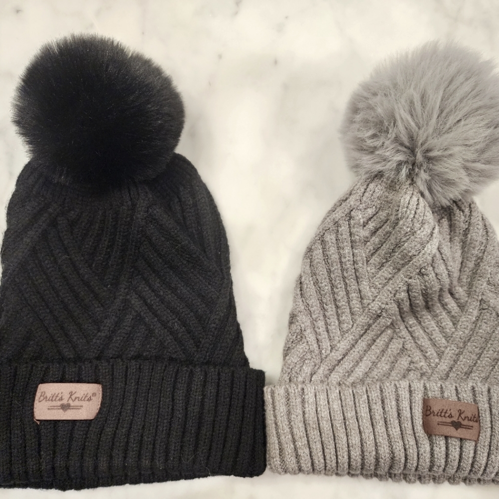 Kids Super Poof Pom Pom Hat